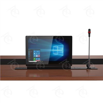 19인치 전동 개폐식 조절식 기울기 0-90도 모니터(리프트 가능 마이크 포함)